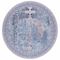 SAFAVIEH Serapi Collection SEP532A Ivory / Light Blue Rug 6-7 X 6-7 Round