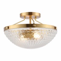 Safavieh FLU4059A Nienna Flush Mount, Gold Base
