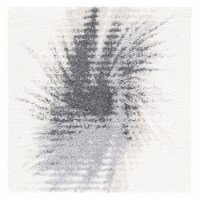 SAFAVIEH Fontana Shag Collection FNT894F Grey / Ivory Rug 6' 7  square