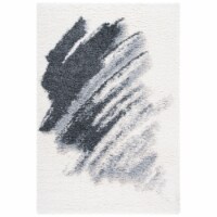 SAFAVIEH Fontana Shag Collection FNT896F Grey / Ivory Rug 5' 3  x 7' 6
