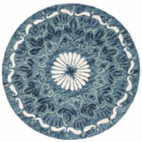 SAFAVIEH Novelty NOV602M Handmade Blue / Ivory Rug 8' round