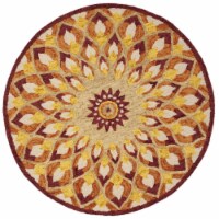 SAFAVIEH Novelty NOV603P Handmade Rust / Gold Rug 8' round