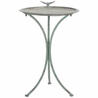 Safavieh PAT5025D 20.5 x 18.5 x 28.7 in. Kensi Bird Bath, Antique & Dark Green