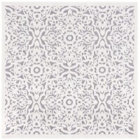 SAFAVIEH Outdoor CBN662A Cabana Collection Ivory / Grey Rug 4' square