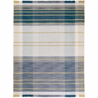 SAFAVIEH Striped Kilim STK706B Handwoven Beige /Teal Rug 9' x 12'