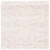SAFAVIEH Metro MET998U Handmade Pink / Ivory Rug 6' square