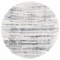 SAFAVIEH Fontana Shag Collection FNT850A Ivory / Grey Rug 8' round