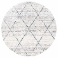 SAFAVIEH Fontana Shag Collection FNT886F Grey / Ivory Rug 10' round