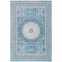 SAFAVIEH Sofia Collection SOF365M Blue / Beige Rug 5' 1  x 7' 7