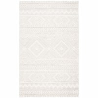 SAFAVIEH Metro MET908G Handmade Light Grey / Ivory Rug 4' x 6'