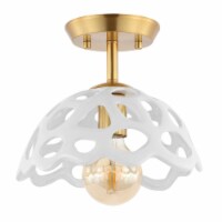 Safavieh FLU4076A Eldrid Flush Mount, Brass