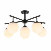 Safavieh FLU4079B Briette Flush Mount, Black