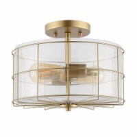 Safavieh FLU4087B Hannes Flush Mount, Brass
