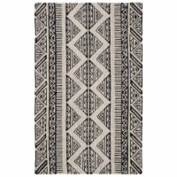 SAFAVIEH Metro MET452Z Handmade Black / Beige Rug 4' x 6'