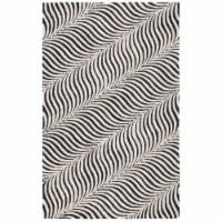 SAFAVIEH Metro MET456Z Handmade Black / Beige Rug 4' x 6'