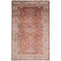 SAFAVIEH Valencia Collection VAL566P Rust / Beige Rug 4' 0  x 6' 2