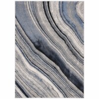 SAFAVIEH Spirit Collection SPR120M Blue / Grey Rug 6' 7 x 9'