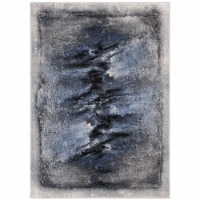 SAFAVIEH Spirit Collection SPR125M Blue / Charcoal Rug 6' 7 x 9'