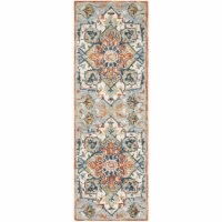 SAFAVIEH Aspen Collection APN312A Handmade Blue/Rust Rug 2' 3 x 19' 0