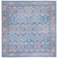 SAFAVIEH Serapi Collection SEP584P Rust / Blue Rug 6-7 X 6-7 Square