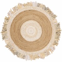 SAFAVIEH Cape Cod CAP701B Handwoven Beige / Natural Rug 8' round