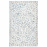 SAFAVIEH Metro MET857M Handmade Blue / Ivory Rug 6' round