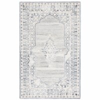 SAFAVIEH Metro MET861F Handmade Grey / Ivory Rug 6' round
