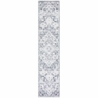 SAFAVIEH Toscana Collection TOS650F Grey / Ivory Rug 2' x 9'