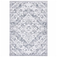 SAFAVIEH Toscana Collection TOS650F Grey / Ivory Rug 6' 7 round