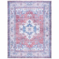 SAFAVIEH Serapi Collection SEP355Q Red / Ivory Rug 6' 7  x 9'