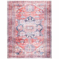 SAFAVIEH Serapi Collection SEP389Q Red / Navy Rug 10' x 14'