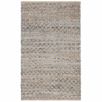 SAFAVIEH Cape Cod CAP305M Handwoven Blue / Natural Rug 2' 3 x 4'