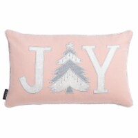 Safavieh Joy Tree Pillow - Silver/Pink