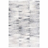 SAFAVIEH Berber Shag Collection BER404F Grey / Ivory Rug 5' 5  x 7' 7