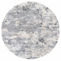 SAFAVIEH Berber Shag Collection BER272A Ivory / Beige Rug 8' round