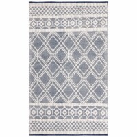 SAFAVIEH Natura NAT826N Handwoven Ivory / Navy Rug 6' square