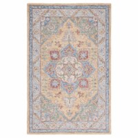 SAFAVIEH Metro MET352C Handmade Yellow / Rust Rug 4' x 6'