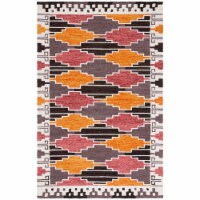 SAFAVIEH Rodeo Drive RD913Z Handmade Black / Rust Rug 6' x 9'