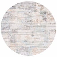 SAFAVIEH Bel Air Collection BLA226F Dark Grey / Gold Rug 6' 7  round
