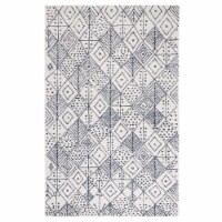 SAFAVIEH Casablanca CSB160M Handmade Ivory / Blue Rug 5' x 8'