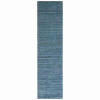 SAFAVIEH Elements Collection ELM701J Handwoven Aqua Rug 2' 3 x 9'