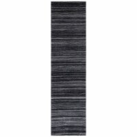 SAFAVIEH Elements ELM701Z Handwoven Black / Grey Rug 2' 3 x 9'