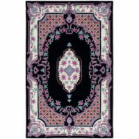 SAFAVIEH Bellagio BLG535Z Handmade Black / Ivory Rug 5' round