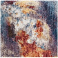 SAFAVIEH Gypsy Collection GYP520A Rust / Ivory Rug 5' 1 square