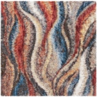 SAFAVIEH Gypsy Collection GYP523C Rust / Blue Rug 3' square
