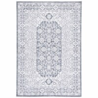 SAFAVIEH Toscana Collection TOS652A Ivory / Dark Grey Rug 5' 3 x 7' 6