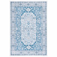 SAFAVIEH Toscana Collection TOS652B Ivory / Navy Rug 4' x 6'
