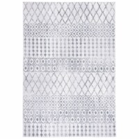 SAFAVIEH Toscana Collection TOS656A Ivory / Dark Grey Rug 6' 7 round
