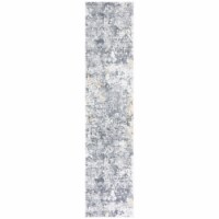 SAFAVIEH Toscana Collection TOS674A Ivory / Dark Grey Rug 2' x 9'