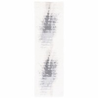 SAFAVIEH Fontana Shag Collection FNT894F Grey / Ivory Rug 2' 3  x 6'